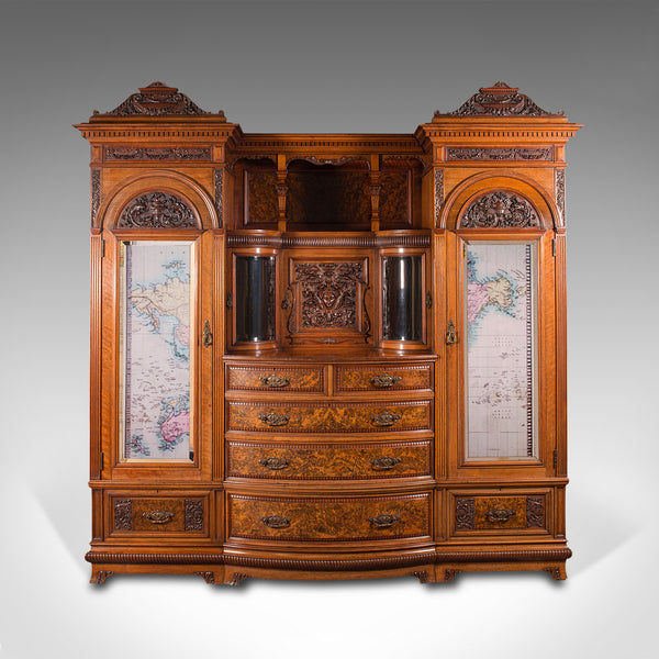 Large Fine Antique Wardrobe Compactum, English, Walnut, Gillow & Co, Victorian