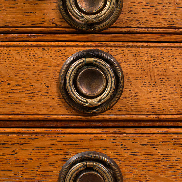 Antique Collector's Specimen Case, English, Oak, Chest, Jewellery Box, Edwardian