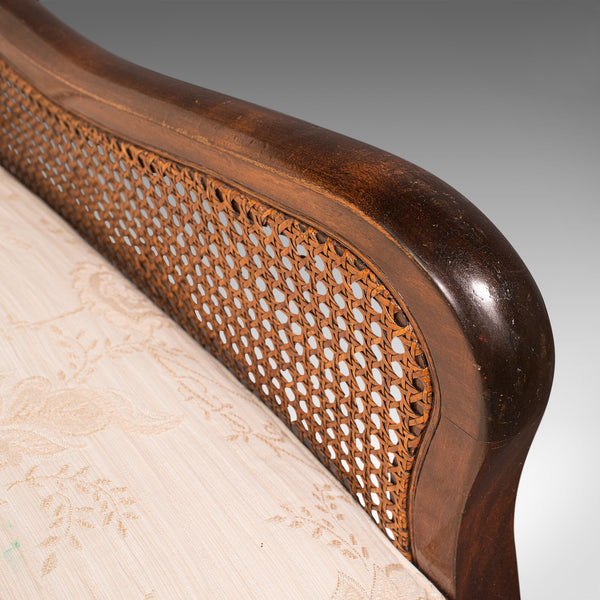 Antique Bergere Sofa, English, Beech, Cane, 2 Seat Settee, Edwardian, Circa 1910