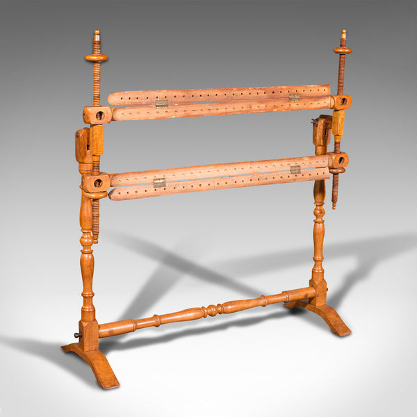 Antique Tapestry Stretcher, English, Beech, Needlepoint Frame, Victorian, 1900
