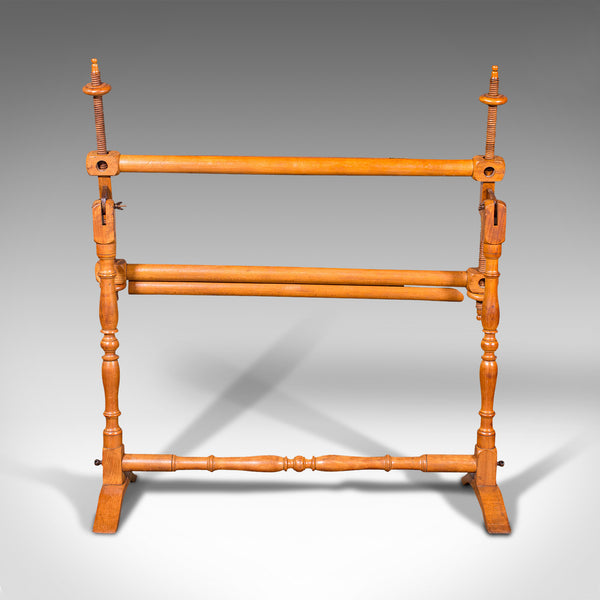 Antique Tapestry Stretcher, English, Beech, Needlepoint Frame, Victorian, 1900