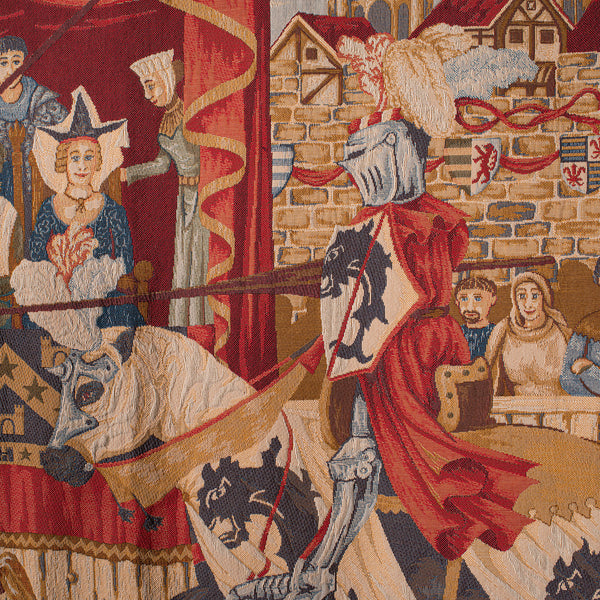 Large Vintage Wall Tapestry, French, Needlepoint, Display Panel, Medieval Taste