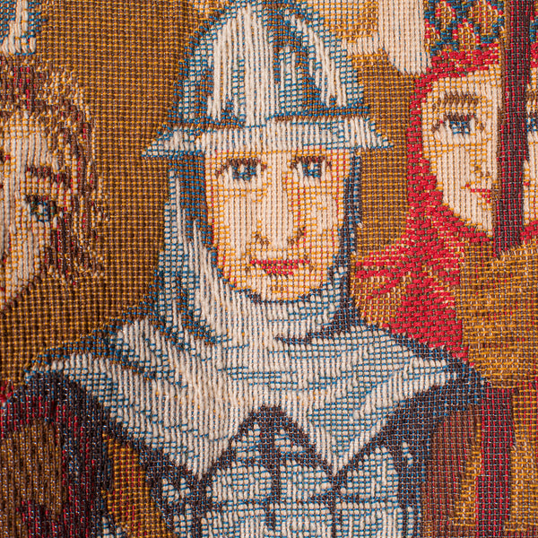 Large Vintage Wall Tapestry, French, Needlepoint, Display Panel, Medieval Taste