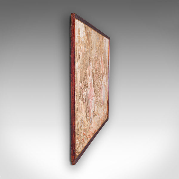 Antique Tapestry Panel, French, Framed, Needlepoint, Decorative, Edwardian, 1910