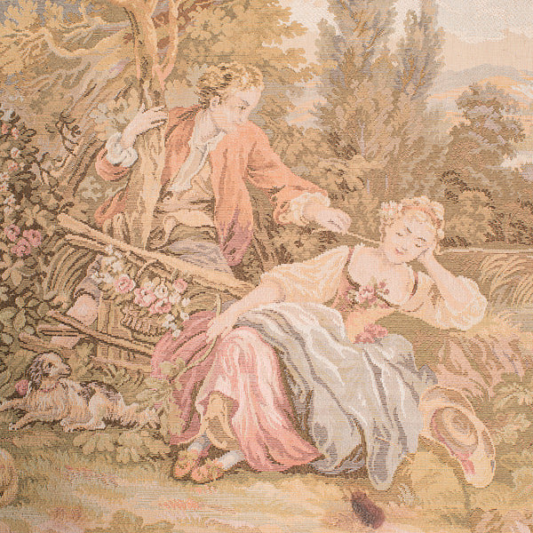 Antique Tapestry Panel, French, Framed, Needlepoint, Decorative, Edwardian, 1910