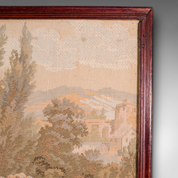 Antique Tapestry Panel, French, Framed, Needlepoint, Decorative, Edwardian, 1910