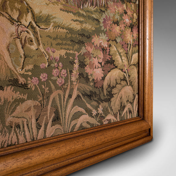 Large Antique Panoramic Tapestry, French, Needlepoint, Decorative Panel, C.1910