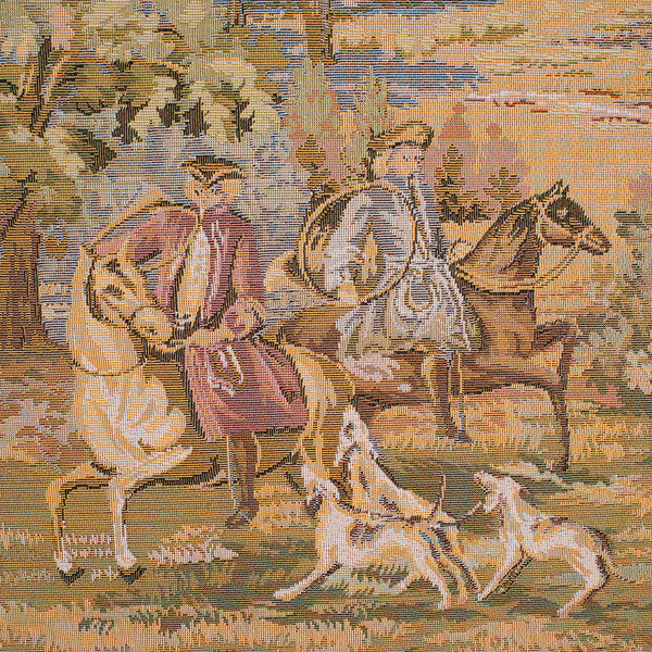 Large Antique Panoramic Tapestry, French, Needlepoint, Decorative Panel, C.1910