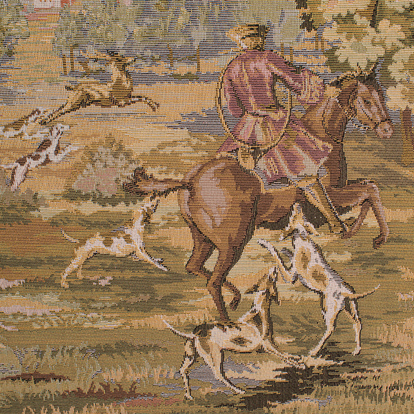 Large Antique Panoramic Tapestry, French, Needlepoint, Decorative Panel, C.1910