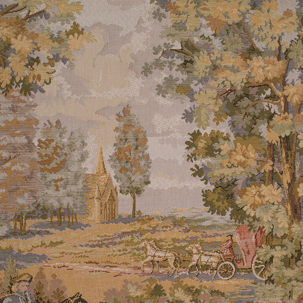 Large Antique Panoramic Tapestry, French, Needlepoint, Decorative Panel, C.1910