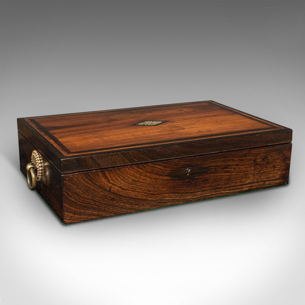 Antique Campaign Correspondence Box, Indian, Sadeli, Colonial, Regency, C.1820