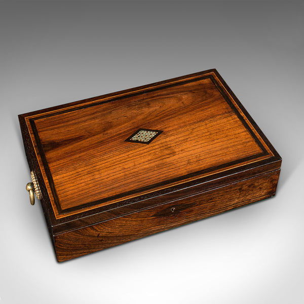 Antique Campaign Correspondence Box, Indian, Sadeli, Colonial, Regency, C.1820
