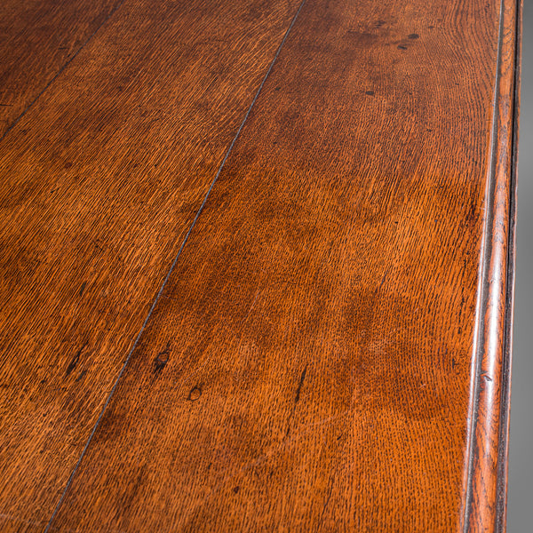 Large Antique Gate-Leg Table, English, Oak, Folding, Occasional, Victorian, 1900