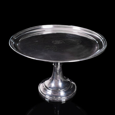 Antique Cake Stand, English, Silver Plate Serving Dish, Afternoon Tea, Victorian