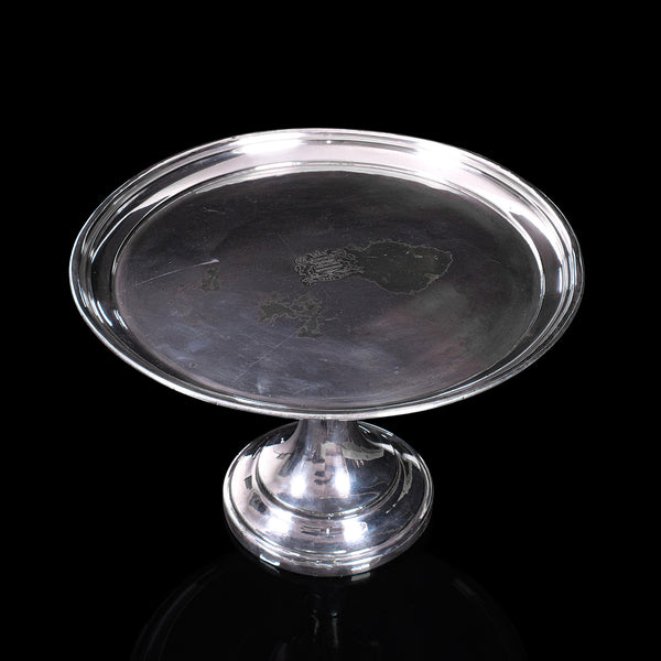 Antique Cake Stand, English, Silver Plate Serving Dish, Afternoon Tea, Victorian