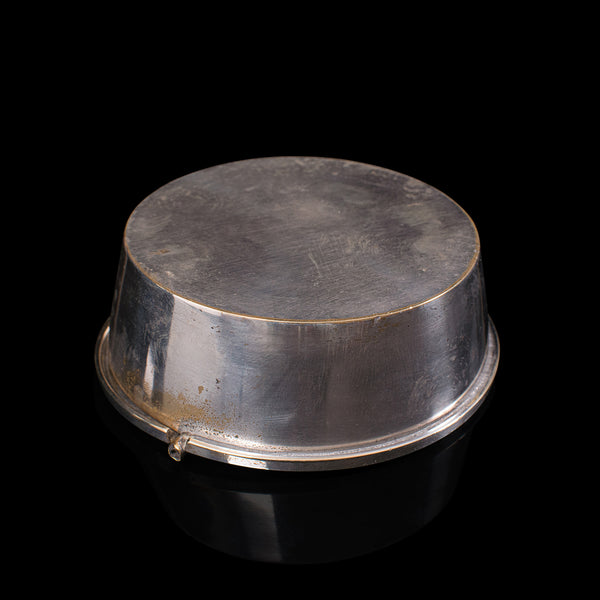 Small Antique Ash Tray, English, Cast White Metal, Rest, Cufflink Pot, Edwardian
