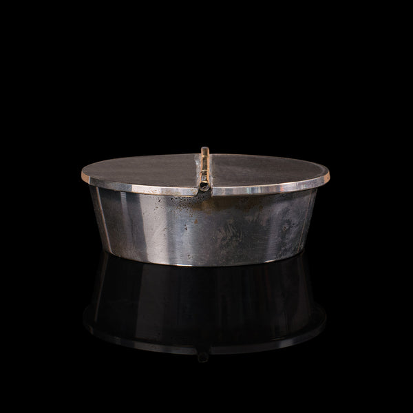 Small Antique Ash Tray, English, Cast White Metal, Rest, Cufflink Pot, Edwardian