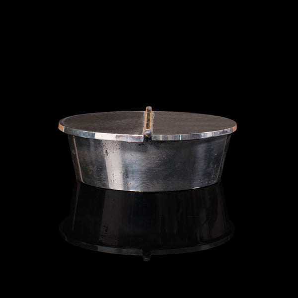 Small Antique Ash Tray, English, Cast White Metal, Rest, Cufflink Pot, Edwardian