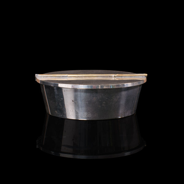 Small Antique Ash Tray, English, Cast White Metal, Rest, Cufflink Pot, Edwardian