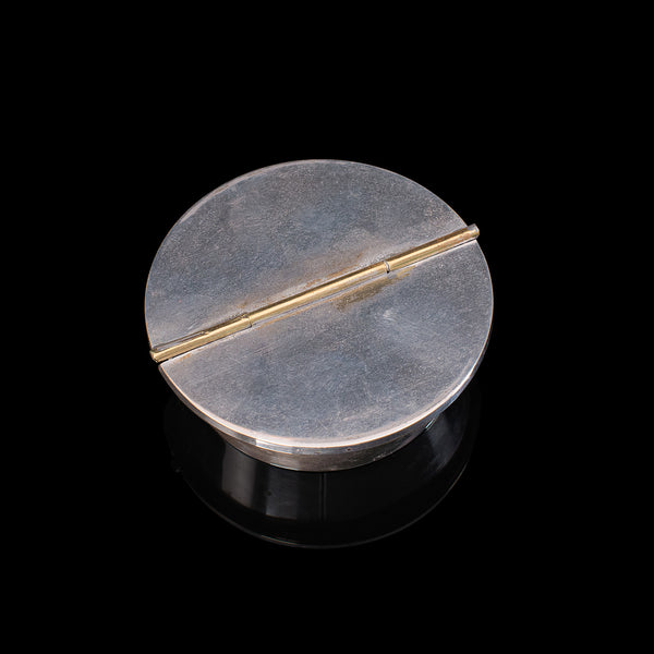 Small Antique Ash Tray, English, Cast White Metal, Rest, Cufflink Pot, Edwardian