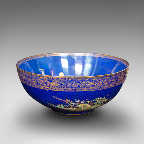 Antique Decorative Fruit Bowl, English, Ceramic, Lustre, Serving Dish, C.1920