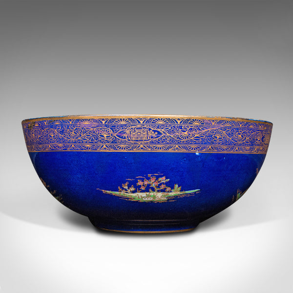 Antique Decorative Fruit Bowl, English, Ceramic, Lustre, Serving Dish, C.1920
