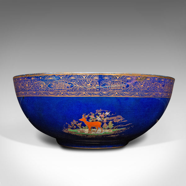 Antique Decorative Fruit Bowl, English, Ceramic, Lustre, Serving Dish, C.1920