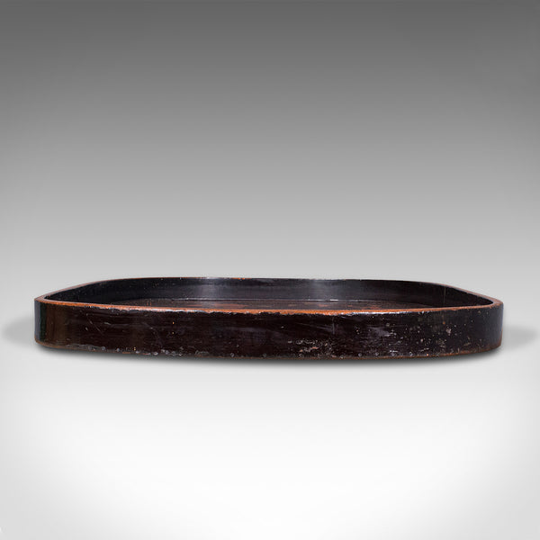 Vintage Decorative Serving Tray, Oriental, Japanned, Lacquer, Salver, Art Deco