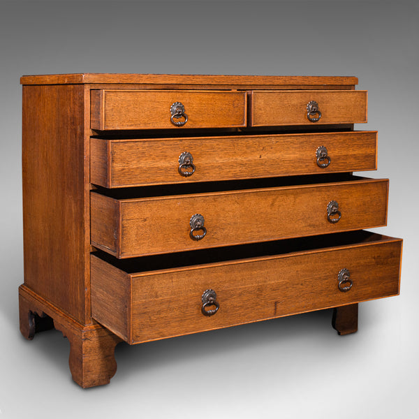 Antique Gentleman's Chest Of Drawers, English, Oak, Tallboy, Georgian, C.1800