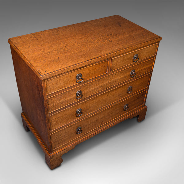 Antique Gentleman's Chest Of Drawers, English, Oak, Tallboy, Georgian, C.1800