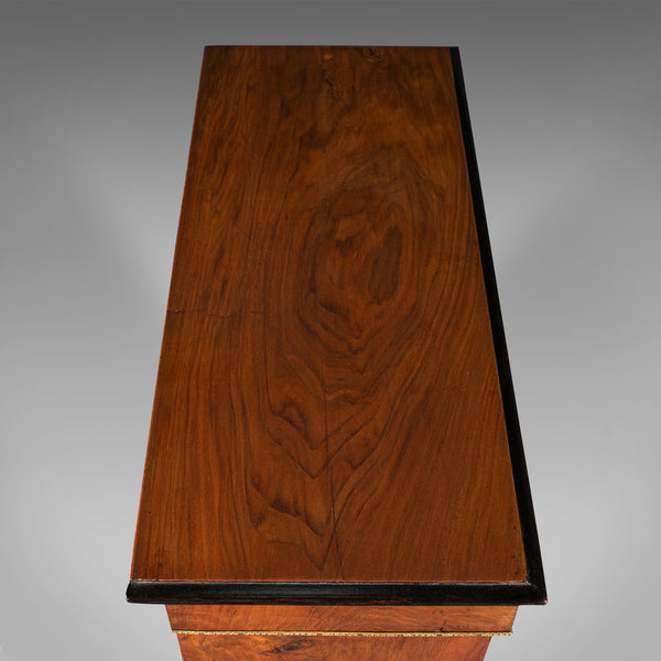 Antique Pier Cabinet, English, Walnut, Inlay, Display Cupboard, Victorian, 1870