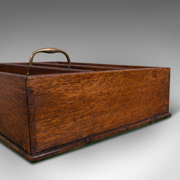 Antique Butler's Carry Tray, English, Oak, Serving, Cutlery, Georgian, C.1800