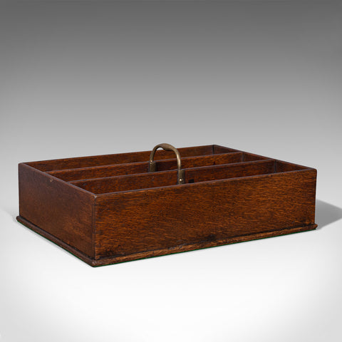 Antique Butler's Carry Tray, English, Oak, Serving, Cutlery, Georgian, C.1800