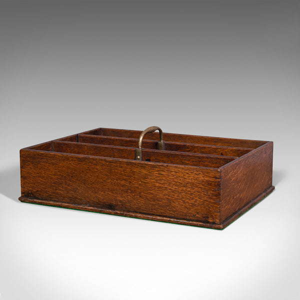 Antique Butler's Carry Tray, English, Oak, Serving, Cutlery, Georgian, C.1800