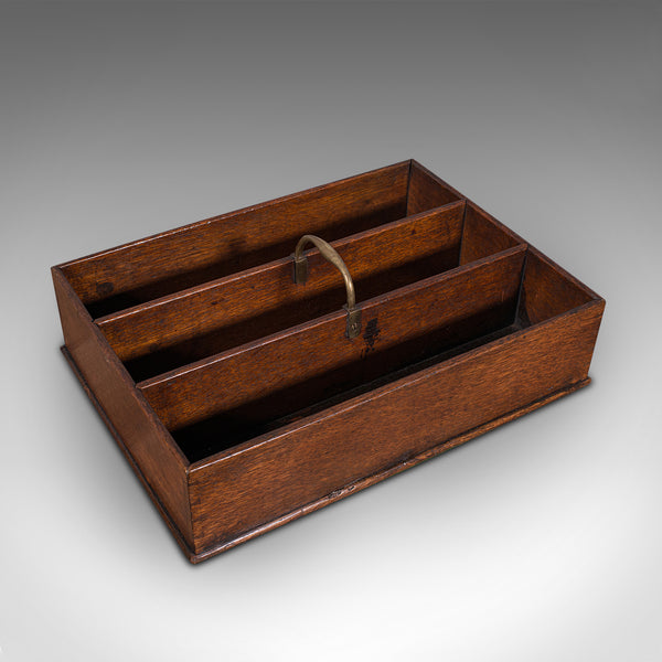 Antique Butler's Carry Tray, English, Oak, Serving, Cutlery, Georgian, C.1800