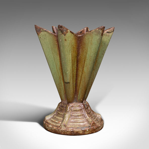 Vintage Art Deco Display Vase, English, Cast Iron, Planter, Jardiniere, C.1930