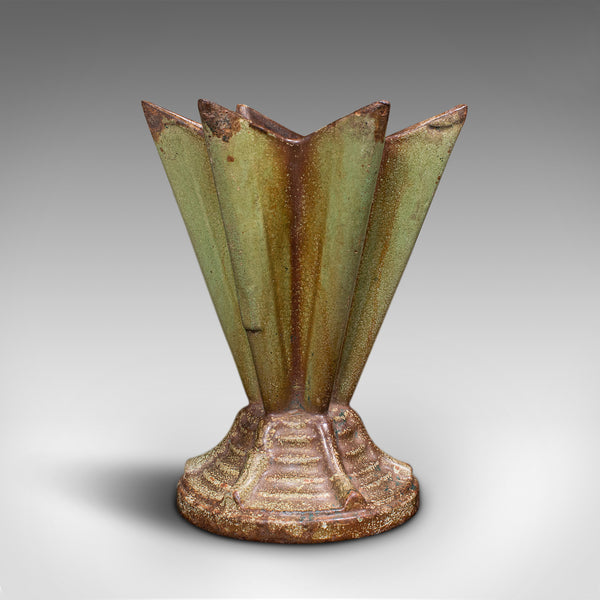 Vintage Art Deco Display Vase, English, Cast Iron, Planter, Jardiniere, C.1930