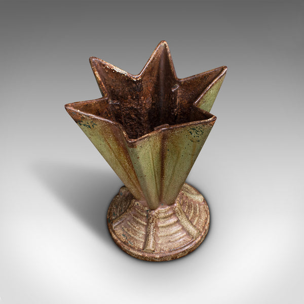 Vintage Art Deco Display Vase, English, Cast Iron, Planter, Jardiniere, C.1930
