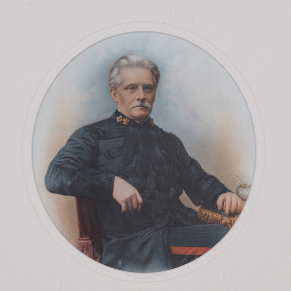 Antique Portrait, English, Framed Ceramic Painting, Photographs, Victorian, 1890