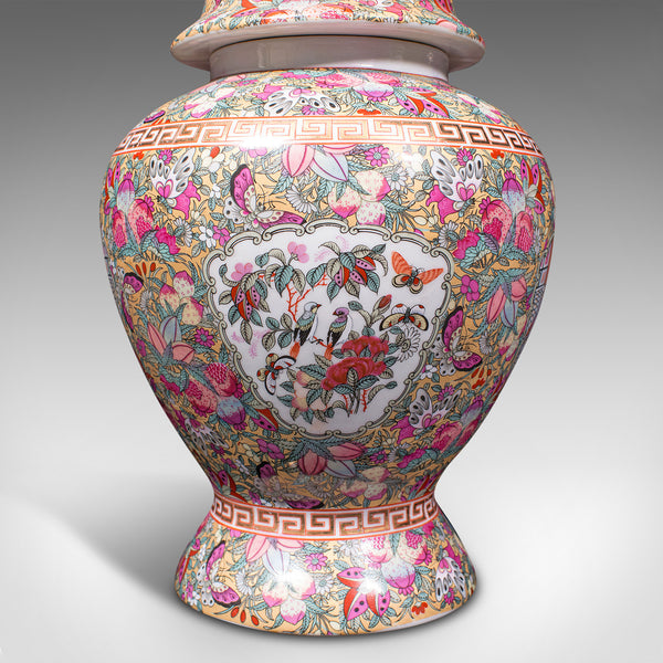 Large Pair Of Vintage Ginger Jars, Chinese, Ceramic, Baluster, Art Deco, C.1940