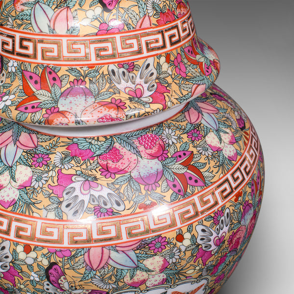 Large Pair Of Vintage Ginger Jars, Chinese, Ceramic, Baluster, Art Deco, C.1940