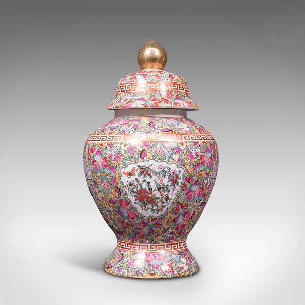 Large Pair Of Vintage Ginger Jars, Chinese, Ceramic, Baluster, Art Deco, C.1940