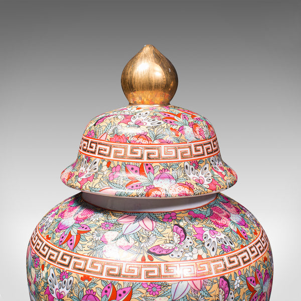 Large Pair Of Vintage Ginger Jars, Chinese, Ceramic, Baluster, Art Deco, C.1940