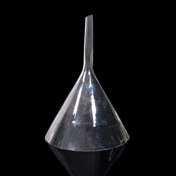 Large Antique Apothecary Funnel, Continental, Glass, Chemistry, Edwardian, 1910