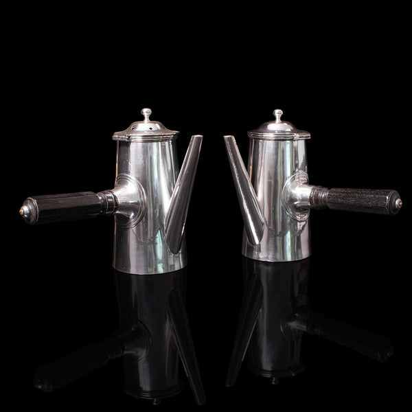 Pair Of Vintage Coffee Pots, Silver Plate, Chocolate Jug, Mappin & Webb, C.1940