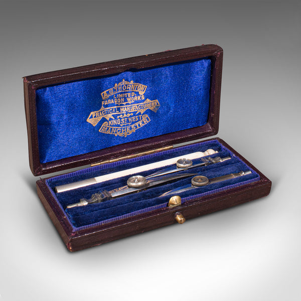 Antique Draughtsman's Pocket Ruling Pen Set, English, Architect, Instrument Case
