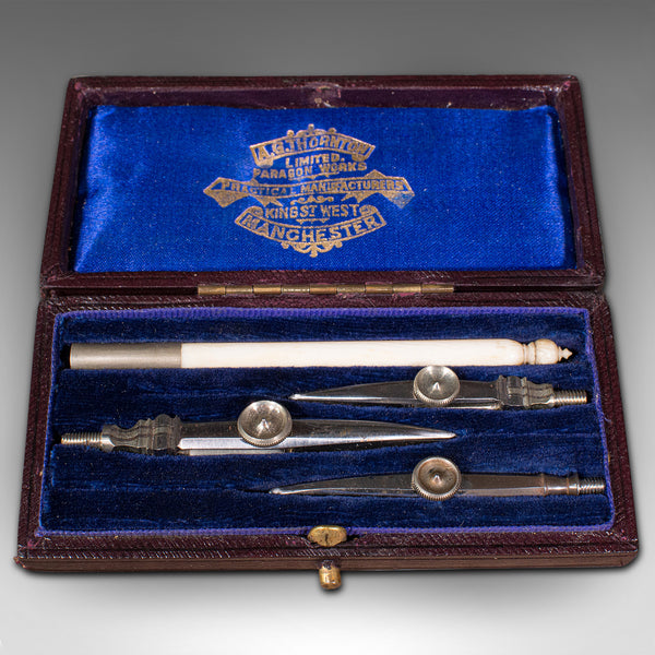 Antique Draughtsman's Pocket Ruling Pen Set, English, Architect, Instrument Case