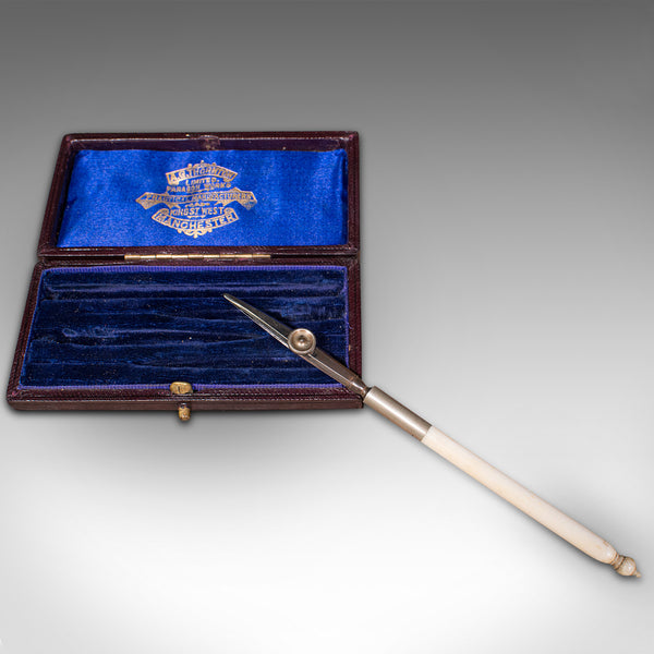 Antique Draughtsman's Pocket Ruling Pen Set, English, Architect, Instrument Case