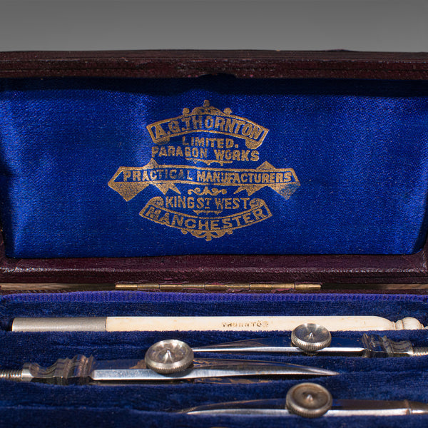 Antique Draughtsman's Pocket Ruling Pen Set, English, Architect, Instrument Case