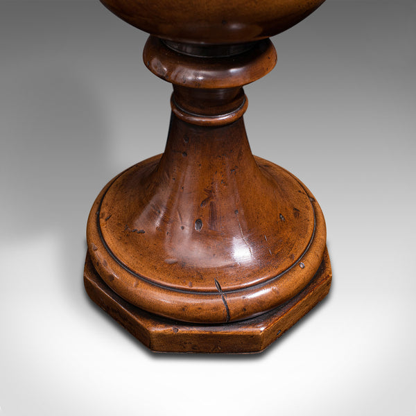 Large Antique Dried Stem Vase, French, Beech, Display Urn, Victorian, Circa 1900